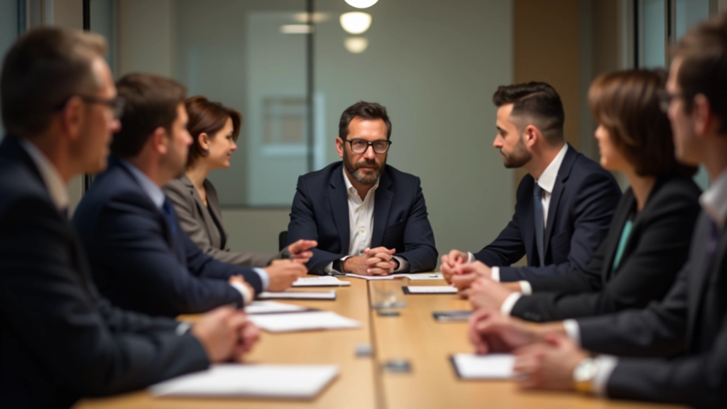 Diverse Geschäftsleute in einem internationalen Meeting