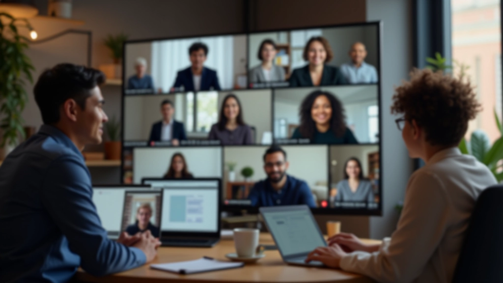 Internationale Videokonferenz mit mehreren Teilnehmern