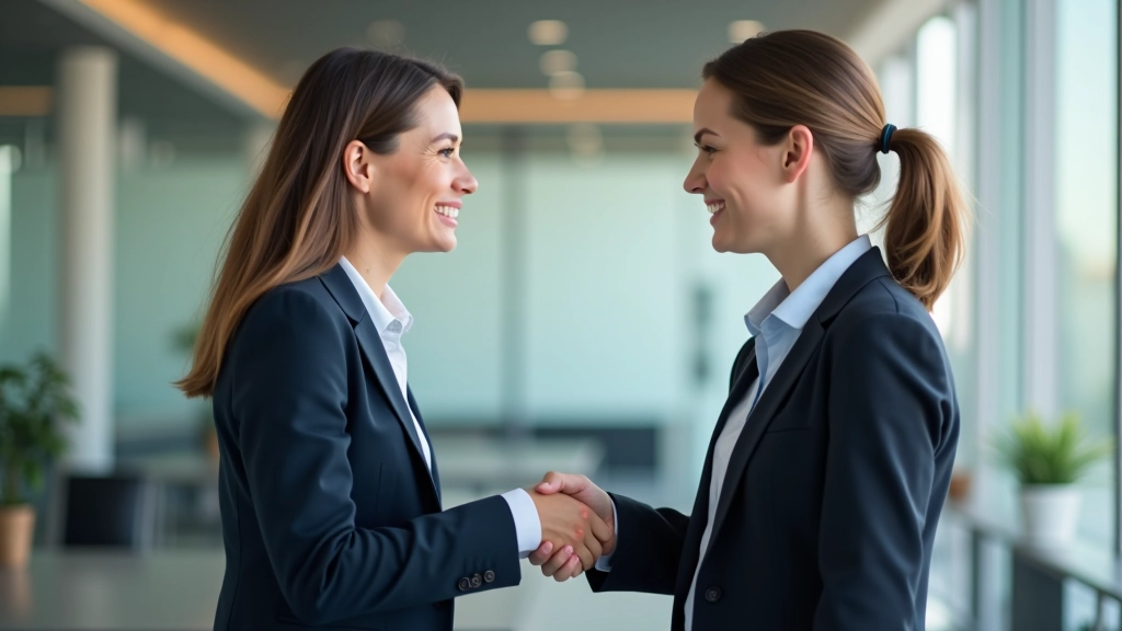 Zwei Personen aus verschiedenen Ländern führen ein intensives Gespräch mit positiver Körpersprache